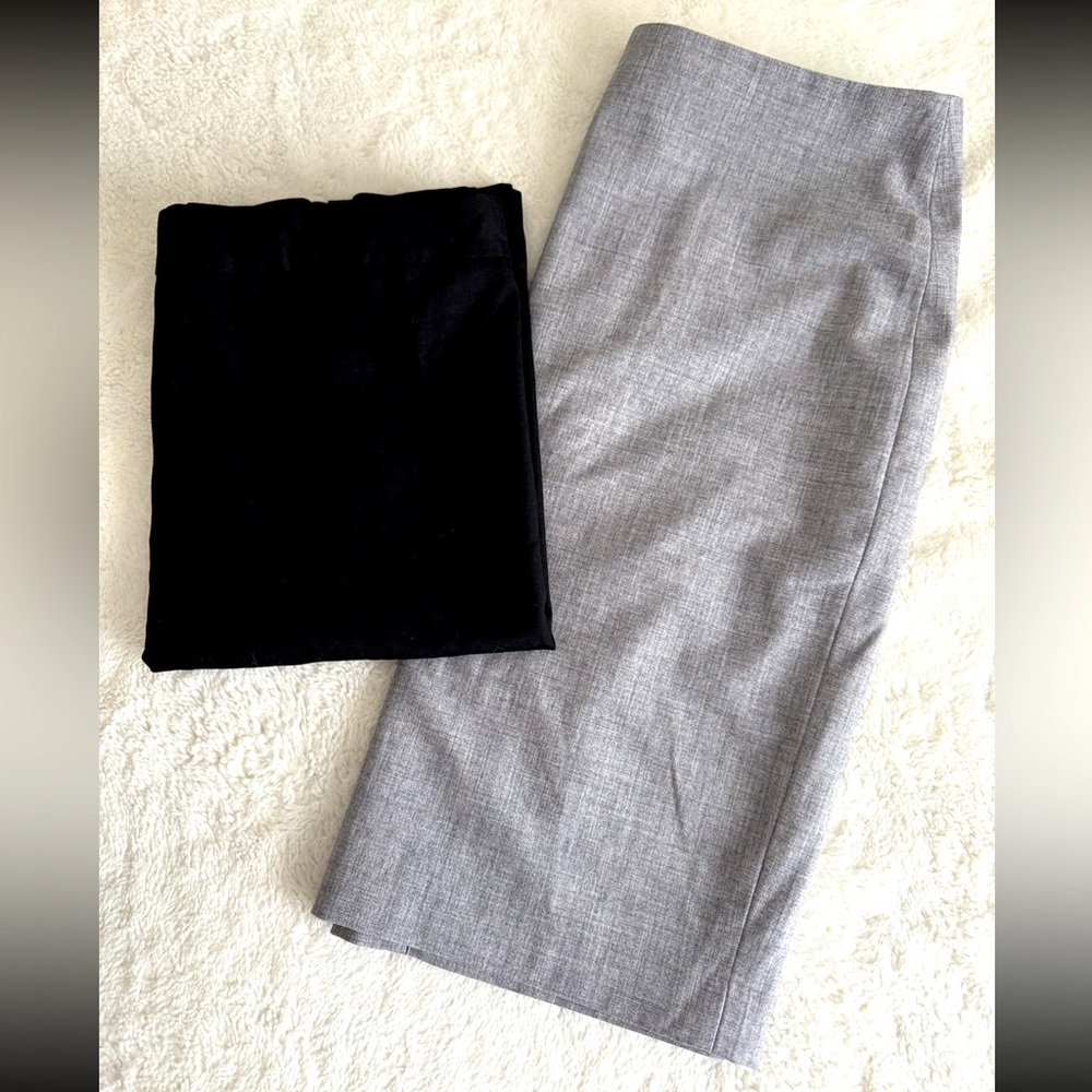 Banana Republic Black and Gray Skirt Set Size 8